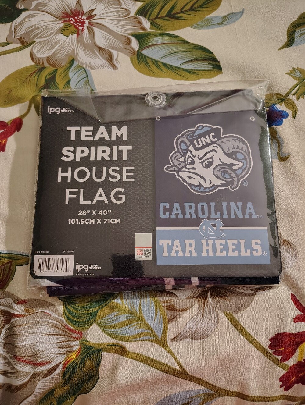 UNC Carolina Tar Heels Team Spirit House Flag - Light Blue & Navy